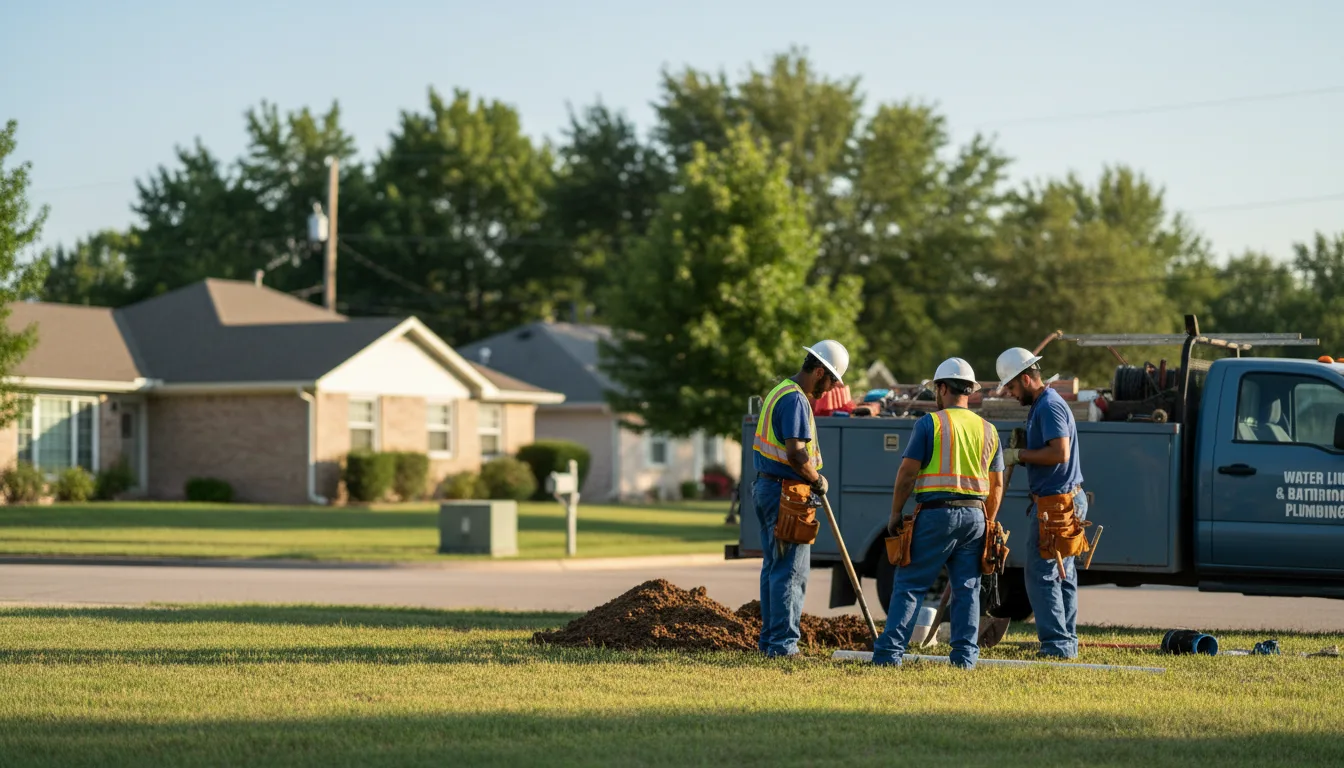 Residential water line and bathroom plumbing service in White Pine, TN